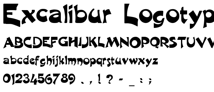 Excalibur Logotype Normal font